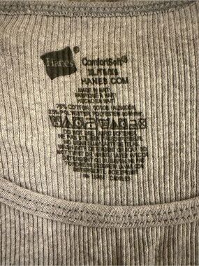 Hanes Men's Ribbed Tank in Light Gray x 9